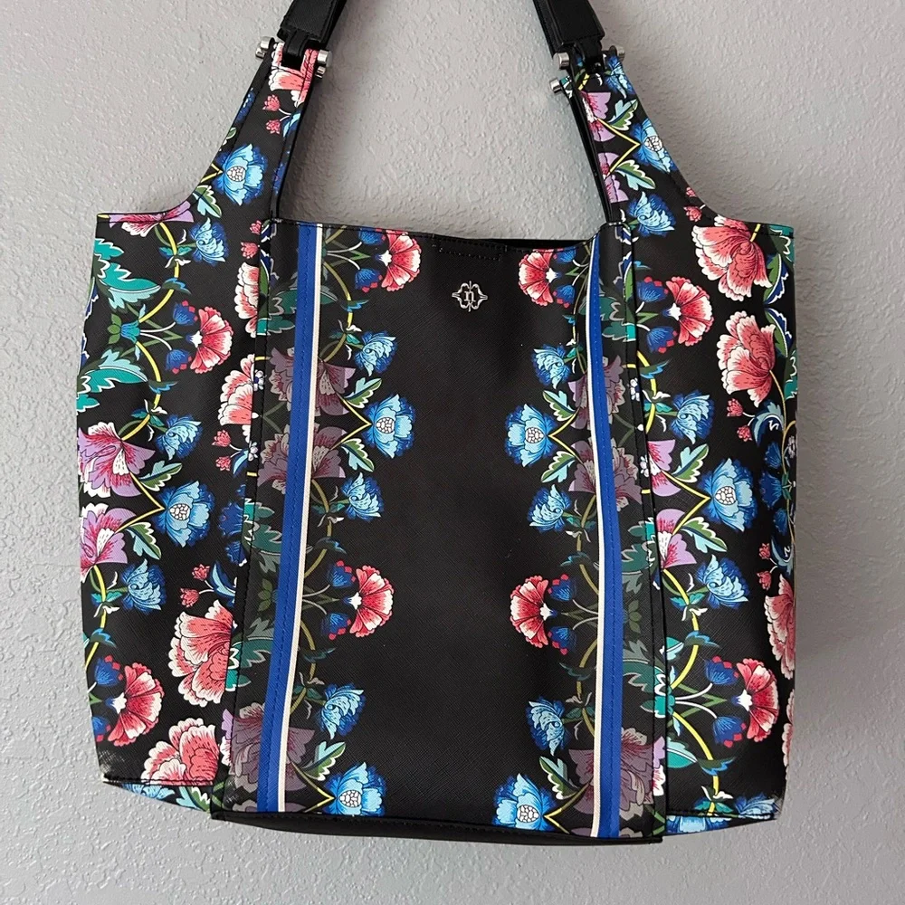 Nanette Lepore Damask Floral Tote Bag Purse